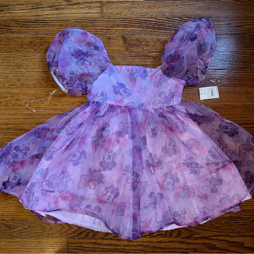 Disney Minnie Mouse Lavender Dress with Cartoon Design